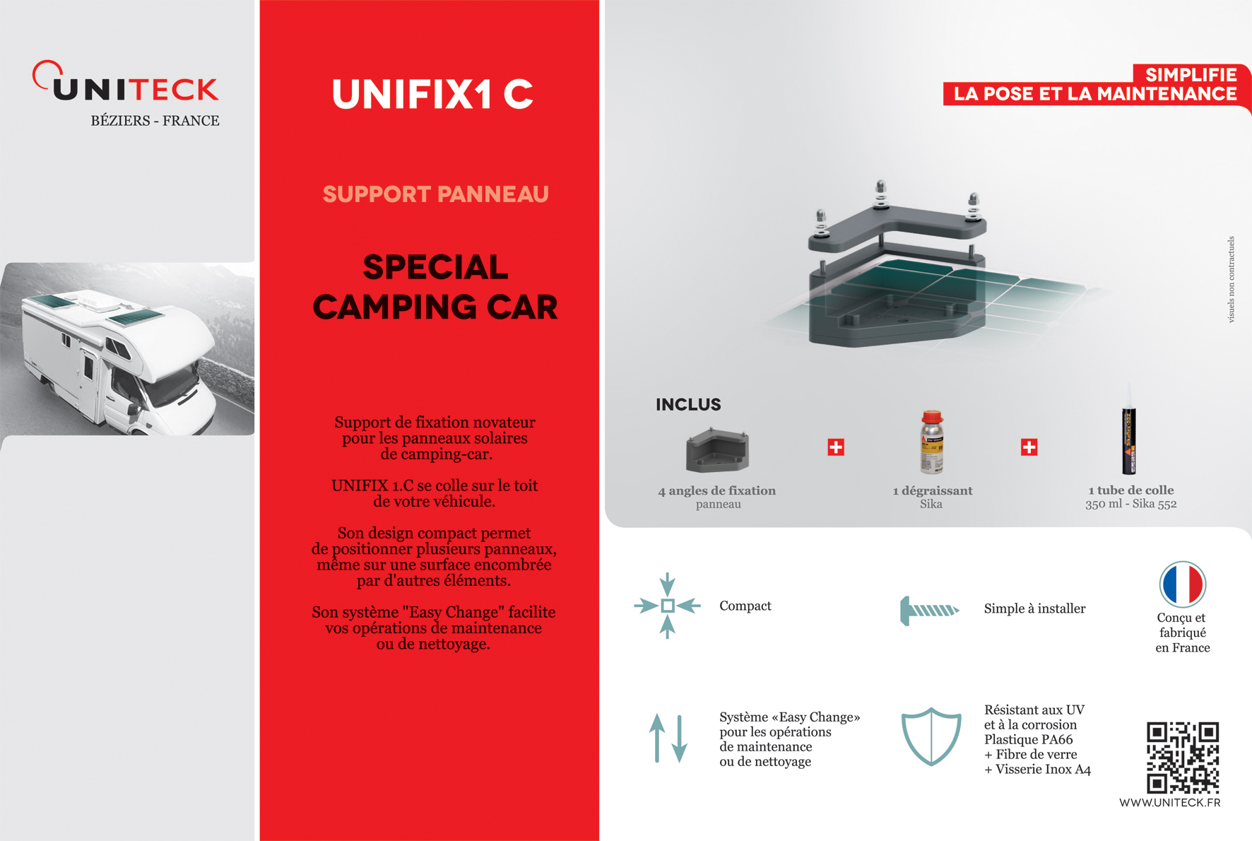 Fixation Support Panneau Solaire : Unifix Cadre 35mm 1C35