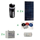 Kit pompage solaire immergé Shurflo 9325 avec 2 batteries - 24V