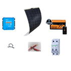 Kit solaire camping car 300WC panneau souple et 1KWH en lithium